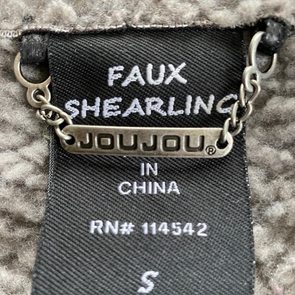 JOU JOU FAUX LEATHER BIKER JACKET - Picture 13 of 14